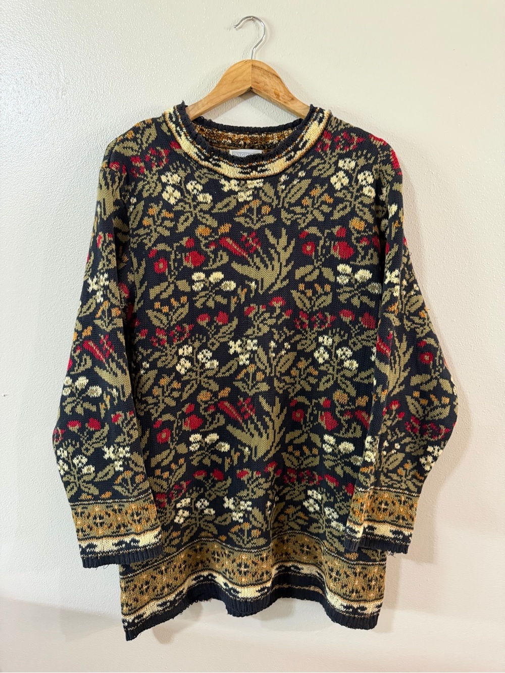 Vintage Land’s End Earth Tone Moody Oversized Knit Sweater